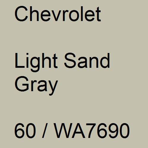 Chevrolet, Light Sand Gray, 60 / WA7690.